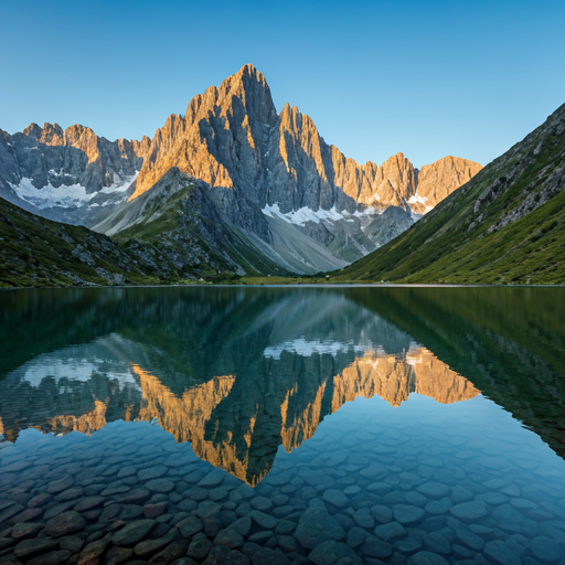 peaceful serene mountain landscape